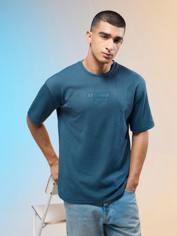 Men Printed Relaxed Fit Round Neck T-shirt with COTFLEX