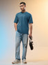 Men Printed Relaxed Fit Round Neck T-shirt with COTFLEX