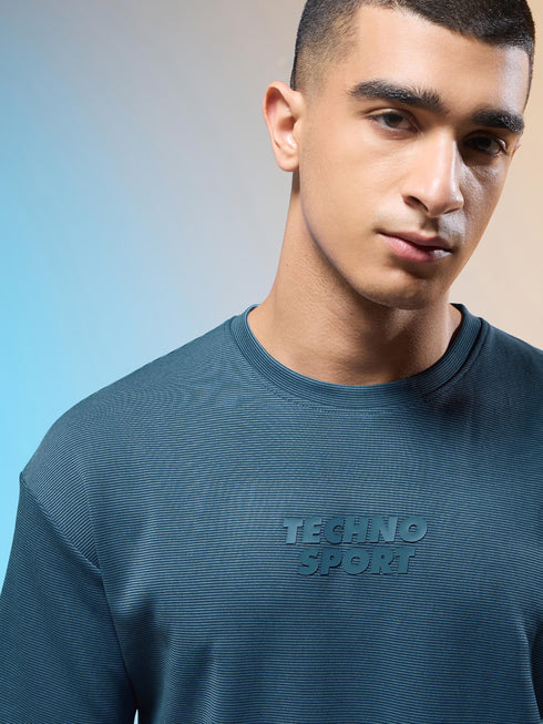 Men Printed Relaxed Fit Round Neck T-shirt with COTFLEX