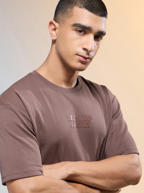 Men Printed Relaxed Fit Round Neck T-shirt with COTFLEX