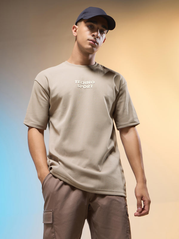 Men Printed Relaxed Fit Round Neck T-shirt with COTFLEX