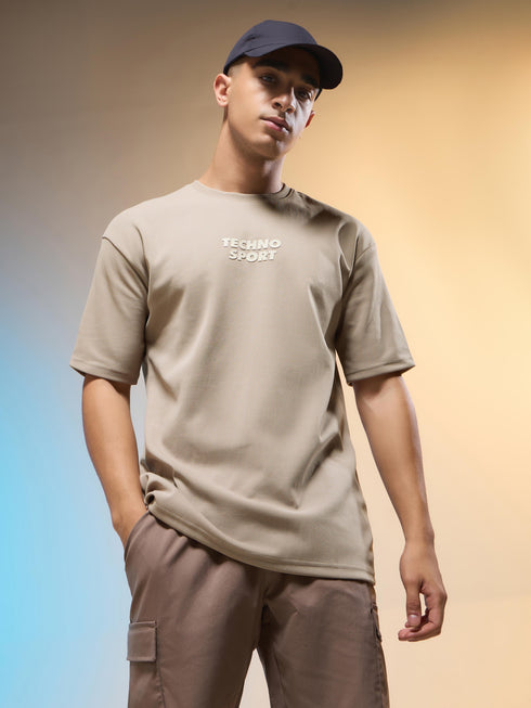 Men Printed Relaxed Fit Round Neck T-shirt with COTFLEX
