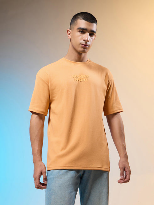 Men Printed Relaxed Fit Round Neck T-shirt with COTFLEX