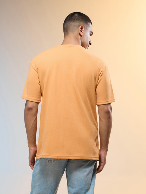 Men Printed Relaxed Fit Round Neck T-shirt with COTFLEX