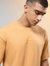 Men Printed Relaxed Fit Round Neck T-shirt with COTFLEX