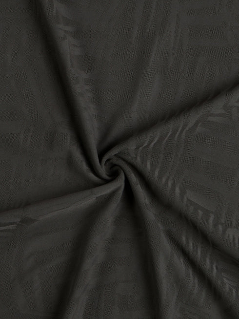 Men Jacquard Slim Fit Round Neck Sports T-shirt with MATPIQ
