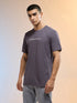 Men Jacquard Slim Fit Round Neck Sports T-shirt with MATPIQ