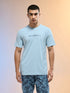 Men Jacquard Slim Fit Round Neck Sports T-shirt with MATPIQ