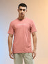 Men Jacquard Slim Fit Round Neck Sports T-shirt with MATPIQ
