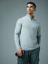 Men Solid Slim Fit Mock Neck Sports T-shirt with ELASTO PLUS