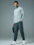 Men Solid Slim Fit Mock Neck Sports T-shirt with ELASTO PLUS
