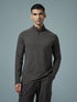 Men Solid Slim Fit Mock Neck Sports T-shirt with ELASTO PLUS