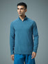 Men Solid Slim Fit Mock Neck Sports T-shirt with ELASTO PLUS