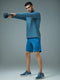 Men Solid Slim Fit Mock Neck Sports T-shirt with ELASTO PLUS