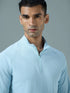 Men Solid Slim Fit Mock Neck Sports T-shirt with ELASTO PLUS