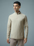 Men Solid Slim Fit Mock Neck Sports T-shirt with ELASTO PLUS