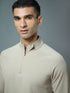 Men Solid Slim Fit Mock Neck Sports T-shirt with ELASTO PLUS