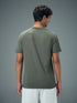 Men Typography Printed Slim Fit Round Neck Sports T-shirt with COTFLEX