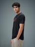 Men Typography Printed Slim Fit Round Neck Sports T-shirt with COTFLEX