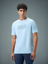 Men Typography Printed Slim Fit Round Neck Sports T-shirt with COTFLEX