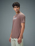 Men Typography Printed Slim Fit Round Neck Sports T-shirt with COTFLEX