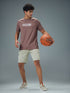 Men Typography Printed Slim Fit Round Neck Sports T-shirt with COTFLEX