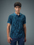 Men Printed Slim Fit Polo Sports T-shirt with MATPIQ