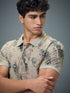 Men Printed Slim Fit Polo Sports T-shirt with MATPIQ