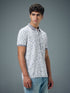 Men Printed Slim Fit Polo Sports T-shirt with MATPIQ