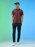 Men Solid Slim Fit Polo Sports T-shirt with MATPIQ
