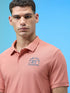 Men Solid Slim Fit Polo Sports T-shirt with MATPIQ