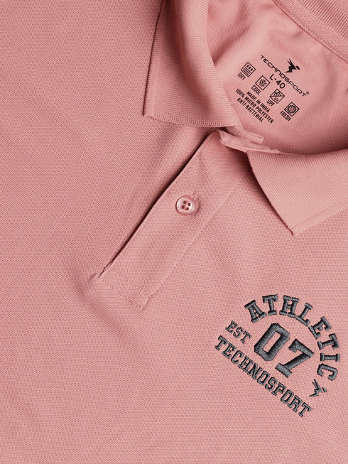 Men Solid Slim Fit Polo Sports T-shirt with MATPIQ