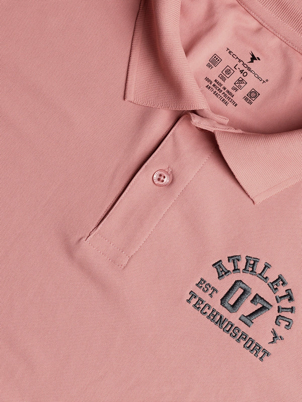 Men Solid Slim Fit Polo Sports T-shirt with MATPIQ