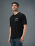 Men Typography Printed Oversized Round Neck Sports T-shirt with MATPIQ