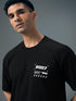 Men Typography Printed Oversized Round Neck Sports T-shirt with MATPIQ