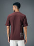 Men Typography Printed Oversized Round Neck Sports T-shirt with MATPIQ