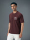 Men Typography Printed Oversized Round Neck Sports T-shirt with MATPIQ