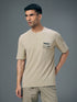 Men Typography Printed Oversized Round Neck Sports T-shirt with MATPIQ