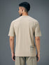Men Typography Printed Oversized Round Neck Sports T-shirt with MATPIQ