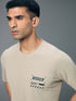 Men Typography Printed Oversized Round Neck Sports T-shirt with MATPIQ