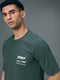Men Typography Printed Oversized Round Neck Sports T-shirt with MATPIQ