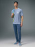Men Typography Printed Oversized Round Neck Sports T-shirt with MATPIQ