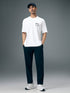 Men Typography Printed Oversized Round Neck Sports T-shirt with MATPIQ