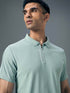 Men Jacquard Slim Fit Polo Sports T-shirt with MATPIQ