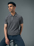 Men Jacquard Slim Fit Polo Sports T-shirt with MATPIQ