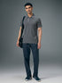 Men Jacquard Slim Fit Polo Sports T-shirt with MATPIQ