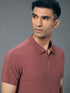 Men Jacquard Slim Fit Polo Sports T-shirt with MATPIQ