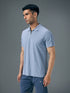 Men Jacquard Slim Fit Polo Sports T-shirt with MATPIQ