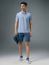 Men Jacquard Slim Fit Polo Sports T-shirt with MATPIQ