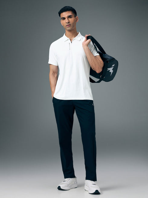 Men Jacquard Slim Fit Polo Sports T-shirt with MATPIQ